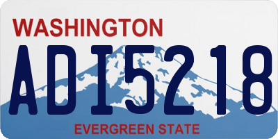 WA license plate ADI5218