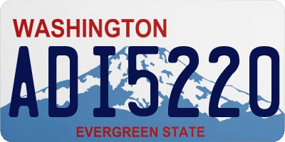 WA license plate ADI5220