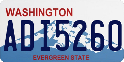 WA license plate ADI5260