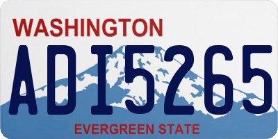 WA license plate ADI5265