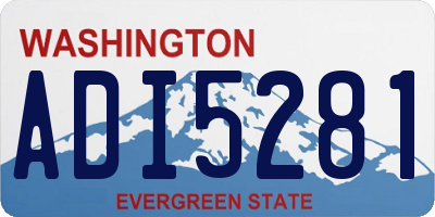 WA license plate ADI5281