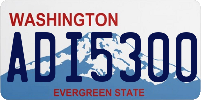 WA license plate ADI5300