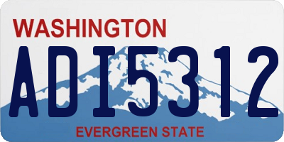 WA license plate ADI5312