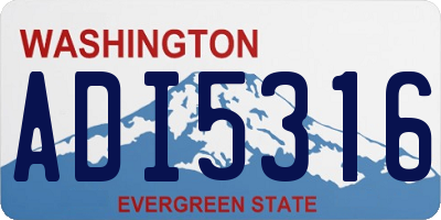 WA license plate ADI5316