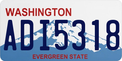 WA license plate ADI5318