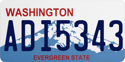 WA license plate ADI5343