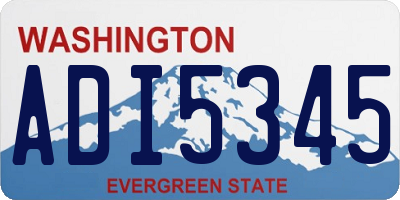 WA license plate ADI5345