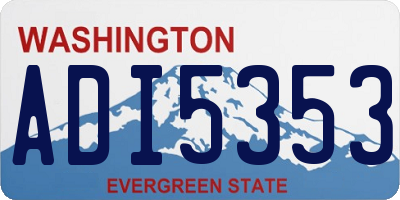 WA license plate ADI5353