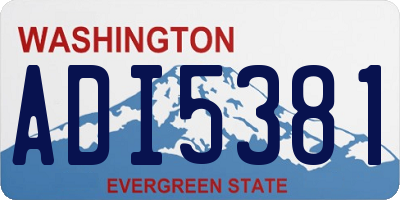 WA license plate ADI5381