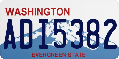 WA license plate ADI5382
