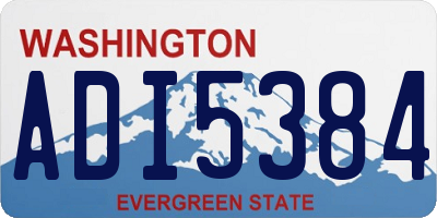 WA license plate ADI5384