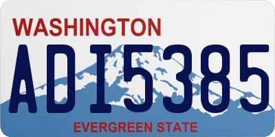 WA license plate ADI5385