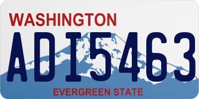 WA license plate ADI5463