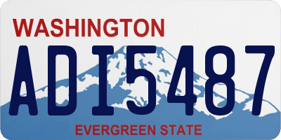 WA license plate ADI5487