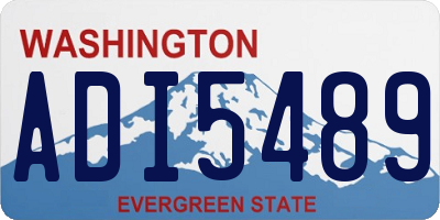 WA license plate ADI5489
