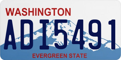 WA license plate ADI5491
