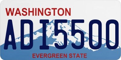 WA license plate ADI5500