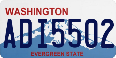 WA license plate ADI5502