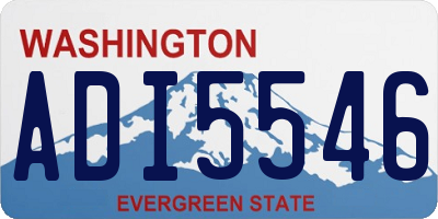 WA license plate ADI5546