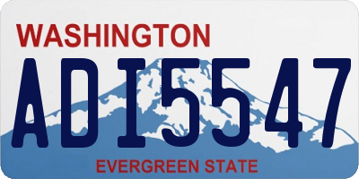 WA license plate ADI5547