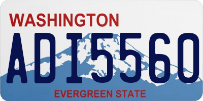 WA license plate ADI5560