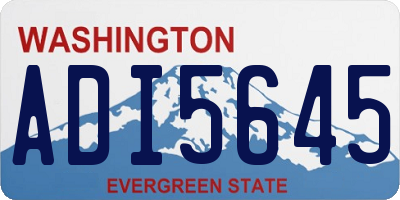 WA license plate ADI5645