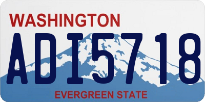 WA license plate ADI5718