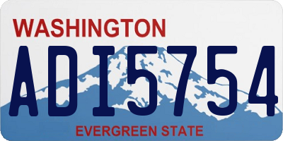 WA license plate ADI5754