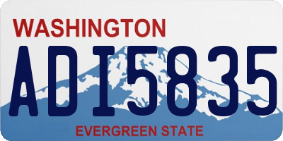 WA license plate ADI5835