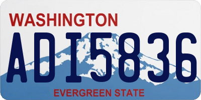 WA license plate ADI5836
