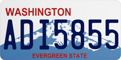 WA license plate ADI5855