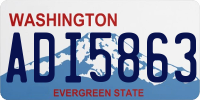 WA license plate ADI5863