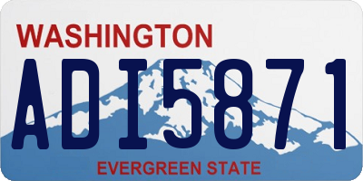 WA license plate ADI5871
