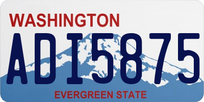 WA license plate ADI5875