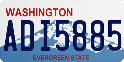 WA license plate ADI5885