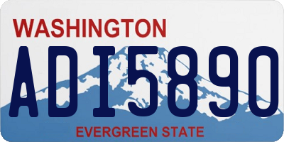 WA license plate ADI5890