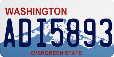 WA license plate ADI5893