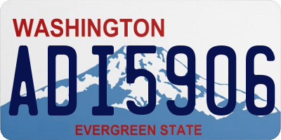 WA license plate ADI5906