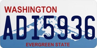 WA license plate ADI5936
