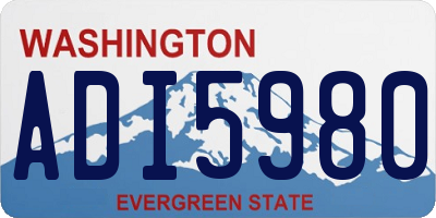 WA license plate ADI5980