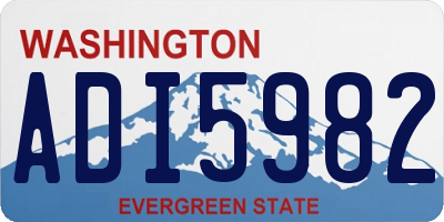 WA license plate ADI5982