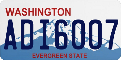 WA license plate ADI6007