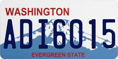 WA license plate ADI6015