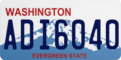 WA license plate ADI6040
