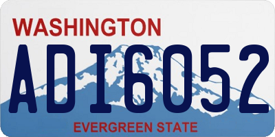 WA license plate ADI6052