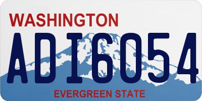 WA license plate ADI6054
