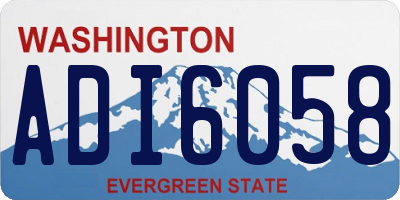 WA license plate ADI6058