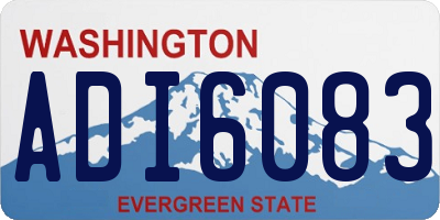 WA license plate ADI6083