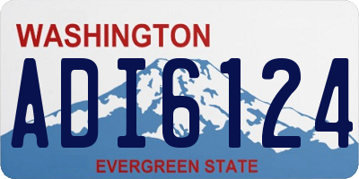 WA license plate ADI6124
