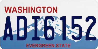WA license plate ADI6152